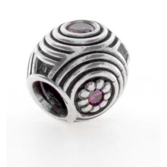 Pandora Sterling Silver Hypnotic Bead with Brown Zirconia - 790432BCZ - Picture 1 of 3